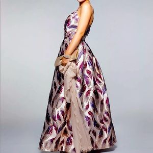 Morgan&Co Juniors' Printed Brocade Gown Size 3 (S)